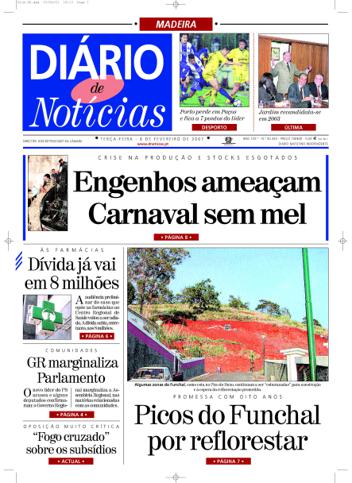 Edição do dia 6 Fevereiro 2001 da pubicação Diário de Notícias