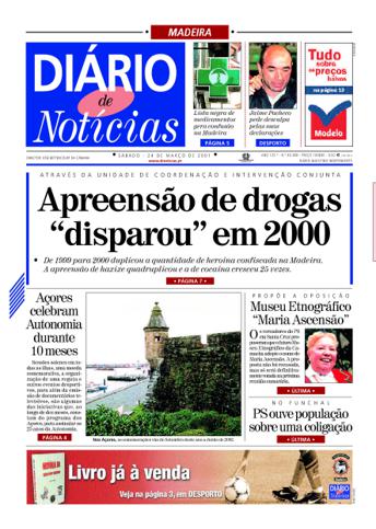 Edição do dia 24 Março 2001 da pubicação Diário de Notícias