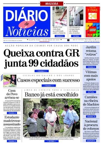 Edição do dia 16 Maio 2001 da pubicação Diário de Notícias