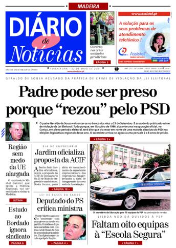 Edição do dia 22 Maio 2001 da pubicação Diário de Notícias