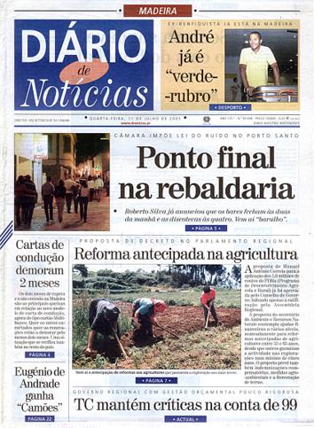 Edição do dia 11 Julho 2001 da pubicação Diário de Notícias