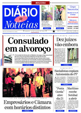 Edição do dia 14 Julho 2001 da pubicação Diário de Notícias