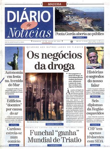 Edição do dia 22 Julho 2001 da pubicação Diário de Notícias