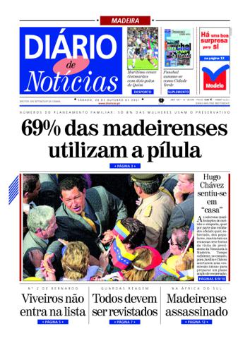 Edição do dia 20 Outubro 2001 da pubicação Diário de Notícias