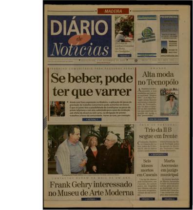 Edição do dia 2 Novembro 2001 da pubicação Diário de Notícias