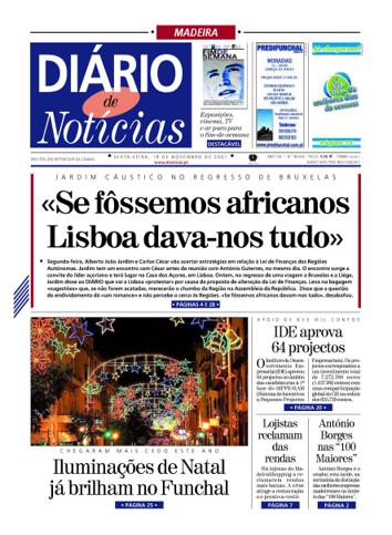 Edição do dia 16 Novembro 2001 da pubicação Diário de Notícias