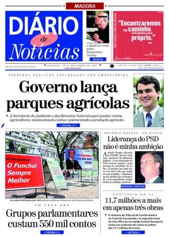 Edição do dia 18 Novembro 2001 da pubicação Diário de Notícias