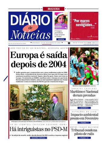 Edição do dia 23 Dezembro 2001 da pubicação Diário de Notícias