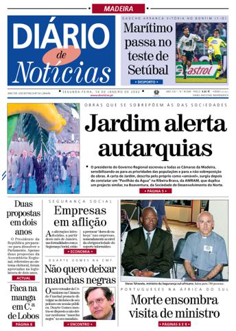 Edição do dia 14 Janeiro 2002 da pubicação Diário de Notícias