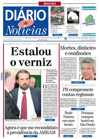 Edição do dia 18 Janeiro 2002 da pubicação Diário de Notícias