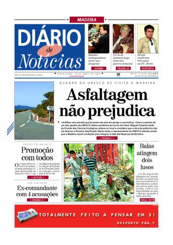 Edição do dia 16 Abril 2002 da pubicação Diário de Notícias