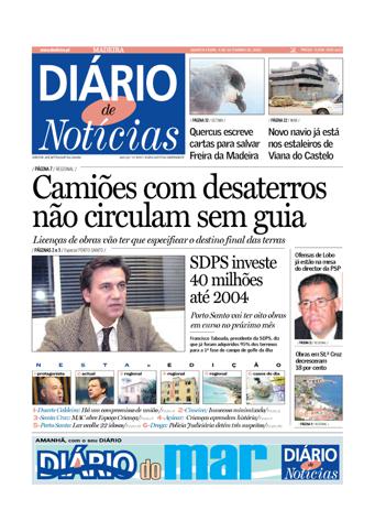 Edição do dia 4 Setembro 2002 da pubicação Diário de Notícias