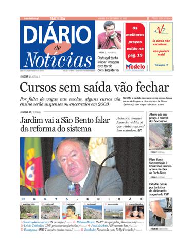 Edição do dia 7 Setembro 2002 da pubicação Diário de Notícias