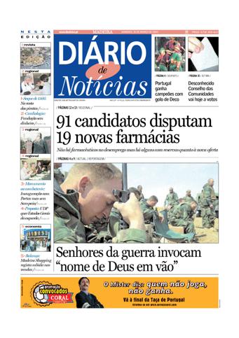 Edição do dia 30 Março 2003 da pubicação Diário de Notícias