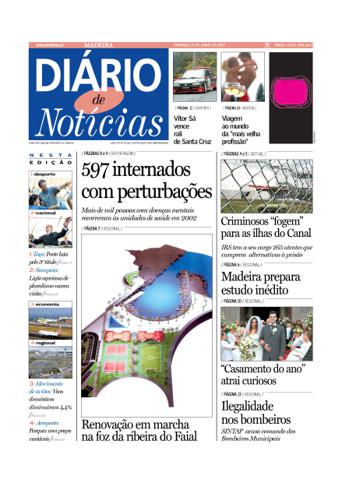 Edição do dia 15 Junho 2003 da pubicação Diário de Notícias