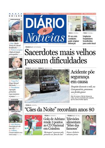 Edição do dia 19 Outubro 2003 da pubicação Diário de Notícias