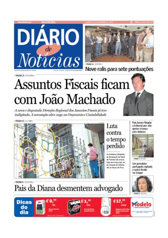 Edição do dia 15 Novembro 2003 da pubicação Diário de Notícias