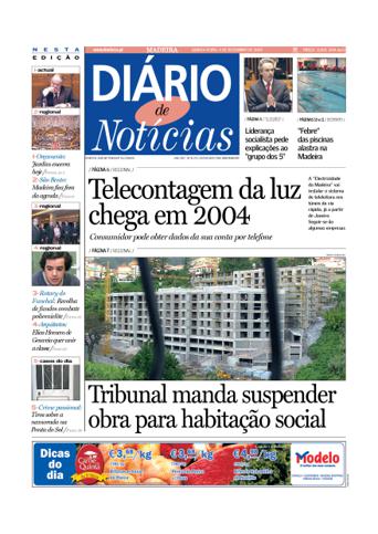 Edição do dia 4 Dezembro 2003 da pubicação Diário de Notícias