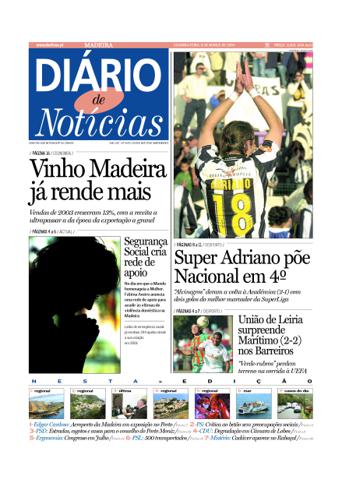 Edição do dia 8 Março 2004 da pubicação Diário de Notícias