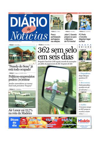 Edição do dia 8 Abril 2004 da pubicação Diário de Notícias