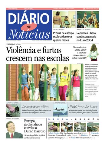 Edição do dia 28 Junho 2004 da pubicação Diário de Notícias