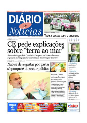 Edição do dia 29 Julho 2004 da pubicação Diário de Notícias