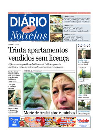 Edição do dia 12 Novembro 2004 da pubicação Diário de Notícias