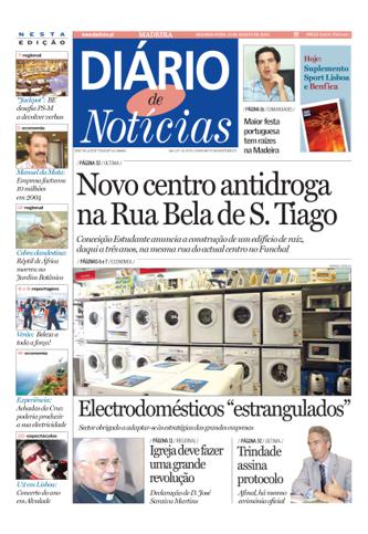 Edição do dia 15 Agosto 2005 da pubicação Diário de Notícias