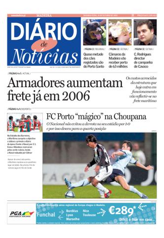 Edição do dia 24 Outubro 2005 da pubicação Diário de Notícias