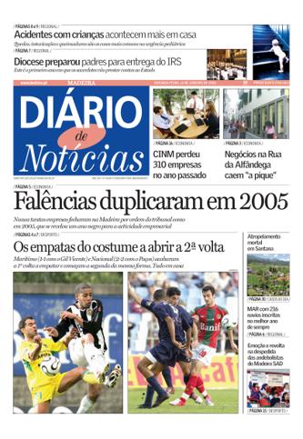 Edição do dia 16 Janeiro 2006 da pubicação Diário de Notícias