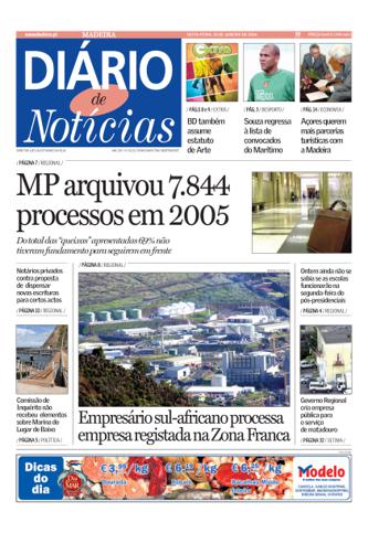 Edição do dia 20 Janeiro 2006 da pubicação Diário de Notícias