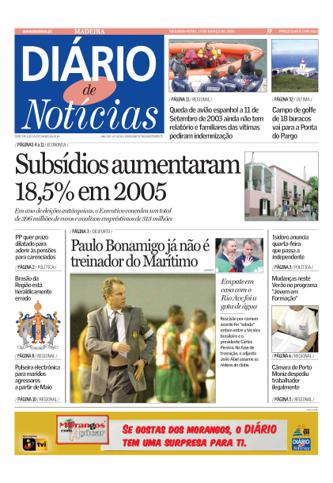 Edição do dia 13 Março 2006 da pubicação Diário de Notícias