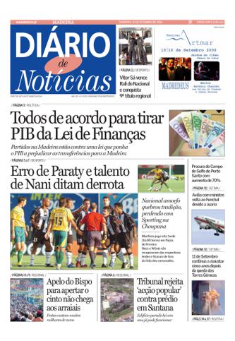 Edição do dia 10 Setembro 2006 da pubicação Diário de Notícias