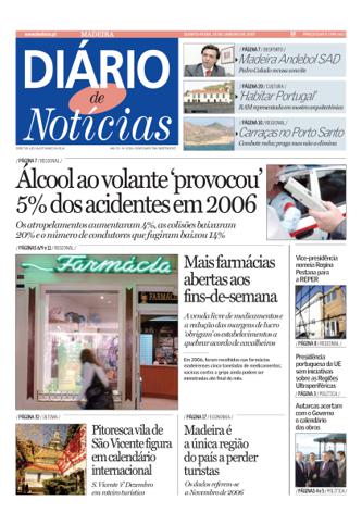 Edição do dia 10 Janeiro 2007 da pubicação Diário de Notícias