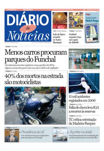 Edição do dia 18 Janeiro 2007 da pubicação Diário de Notícias