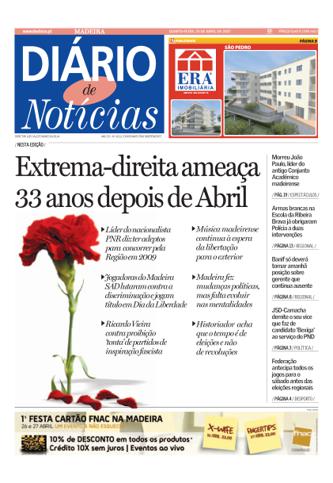 Edição do dia 25 Abril 2007 da pubicação Diário de Notícias