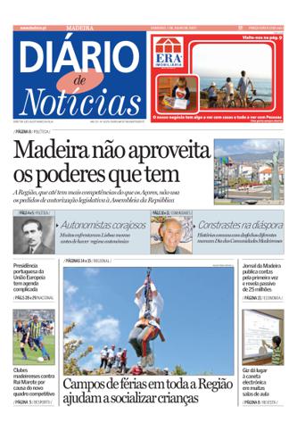 Edição do dia 1 Julho 2007 da pubicação Diário de Notícias