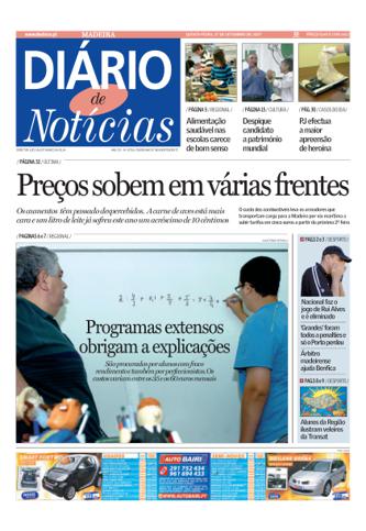 Edição do dia 27 Setembro 2007 da pubicação Diário de Notícias