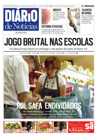 Edição do dia 2 Novembro 2007 da pubicação Diário de Notícias