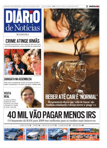 Edição do dia 7 Novembro 2007 da pubicação Diário de Notícias