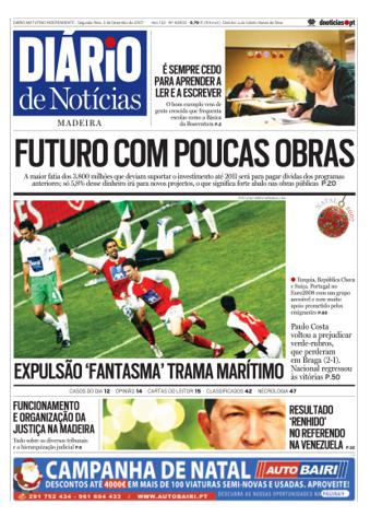 Edição do dia 3 Dezembro 2007 da pubicação Diário de Notícias