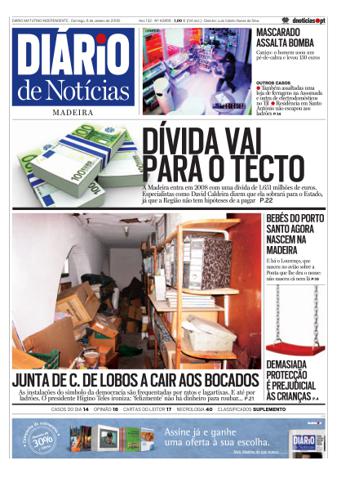 Edição do dia 6 Janeiro 2008 da pubicação Diário de Notícias