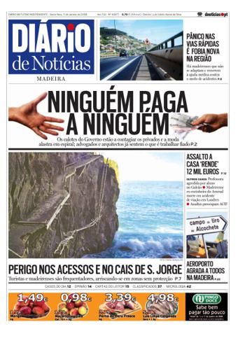 Edição do dia 11 Janeiro 2008 da pubicação Diário de Notícias