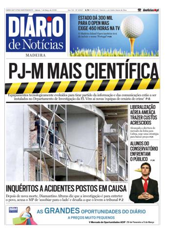 Edição do dia 1 Março 2008 da pubicação Diário de Notícias