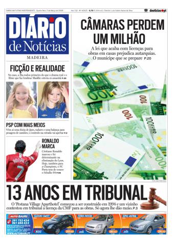 Edição do dia 5 Março 2008 da pubicação Diário de Notícias