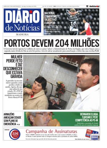 Edição do dia 9 Março 2008 da pubicação Diário de Notícias