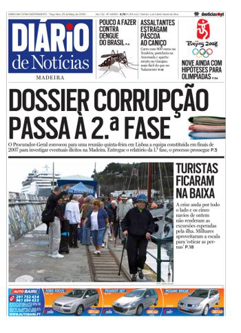 Edição do dia 25 Março 2008 da pubicação Diário de Notícias