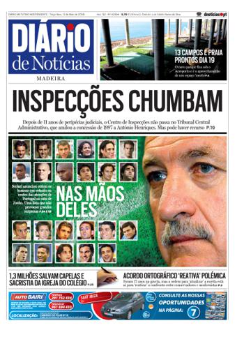 Edição do dia 13 Maio 2008 da pubicação Diário de Notícias