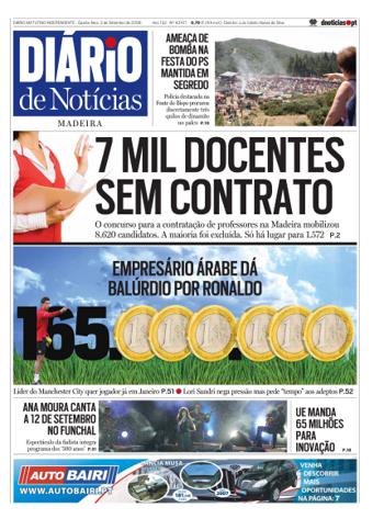 Edição do dia 3 Setembro 2008 da pubicação Diário de Notícias