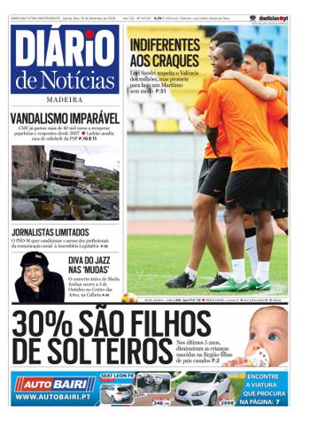 Edição do dia 18 Setembro 2008 da pubicação Diário de Notícias